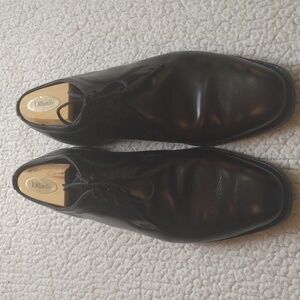 Allen Edmonds Grantham Black Plain Toe Derby/Blucher Shoes 10.5 D